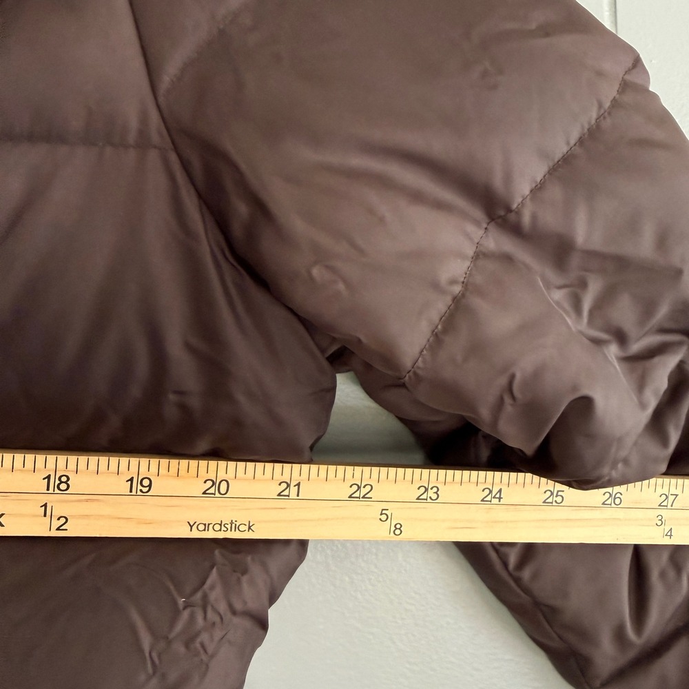 Eddie Bauer Womens Brown Goose Down Quilted Puffer Jacket Belted Sz XL Gorpcore - Picture 8 of 12